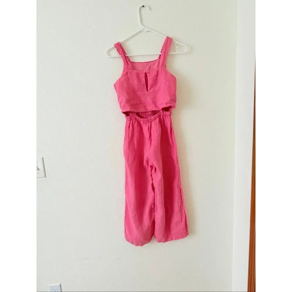 Zara Linen Girls Romper size 11-12